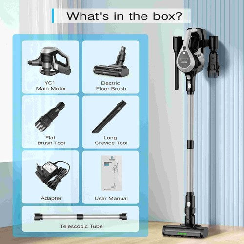 Aspirateur sans fil MOOSOO YC1, aspiration élevée 12 kPa Aspirateur sans fil MOOSOO YC1, aspiration élevée 12 kPa